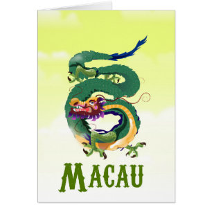 Macau China Vintage style travel poster