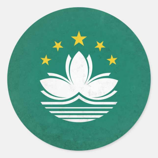 Macau Classic Round Sticker (Front)