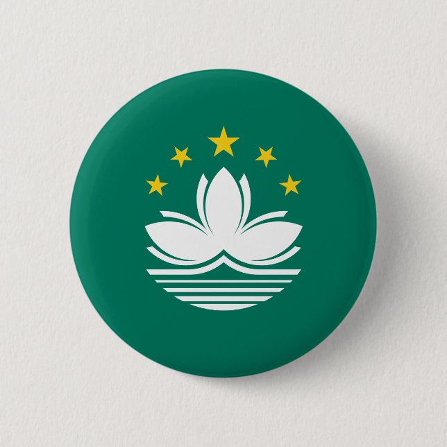 Macau Flag 2 Inch Round Button (Front)