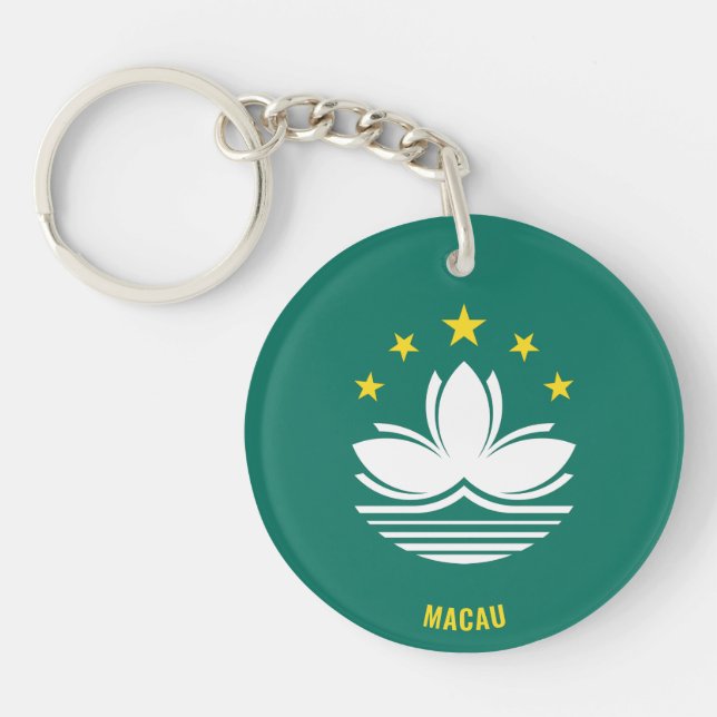 Macau Flag Charming Patriotic Keychain (Front)