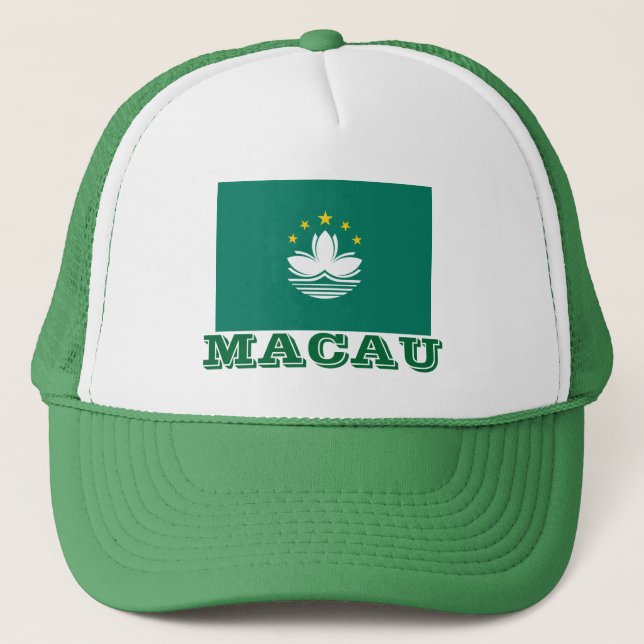 MACAU Flag Hat   マカオの旗の帽子 (Front)