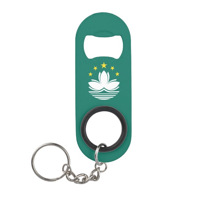 Macau Flag Keychain Bottle Opener (Front)