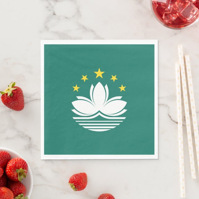 Macau flag napkin (Insitu)