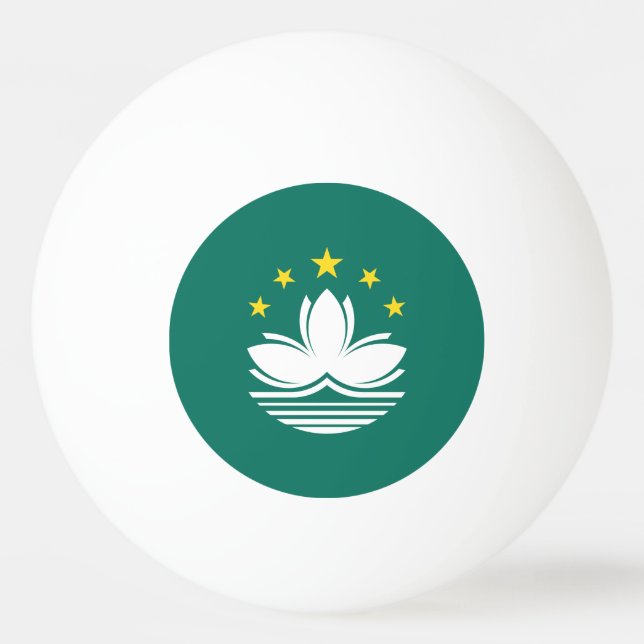 Macau Flag Ping Pong Ball (Front)