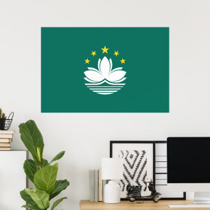 Macau flag poster