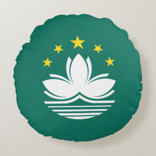 Macau Flag Round Pillow