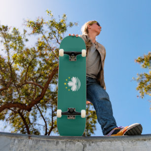 Macau flag skateboard