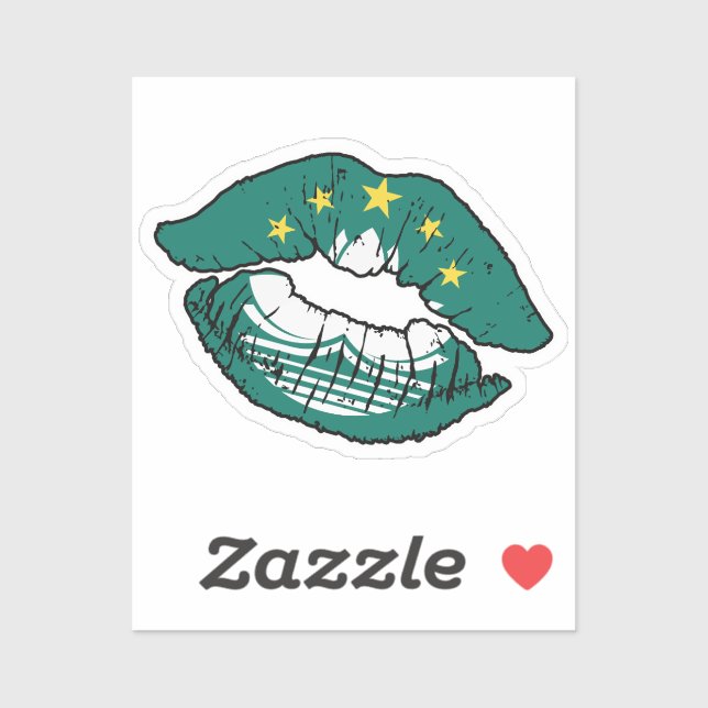 Macau Macanese Lipstick Love Flag (Sheet)