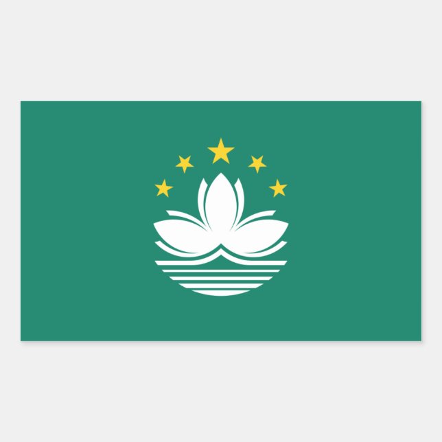 Macau/Macao Flag. China/Chinese Sticker (Front)