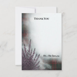MacAulay Tartan & Heather Moody Scottish Thank You Card