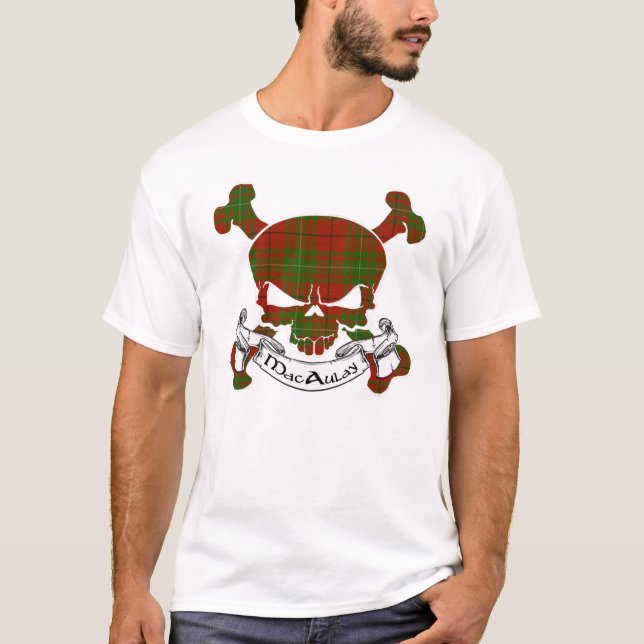 MacAulay Tartan Skull T-Shirt (Front)
