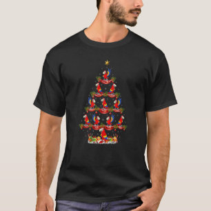 Macaw Bird  Xmas Holiday Santa Macaw Christmas Tre T-Shirt