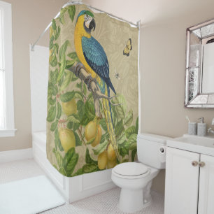 Macaw Blue Yellow Tropical Jungle Antique