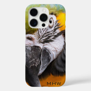 Macaw Close-Up custom monogram phone cases