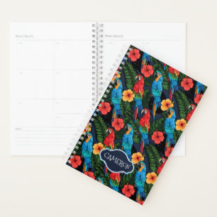 Macaw Et Le Motif De L'Hibiscus   Ajouter Votre No