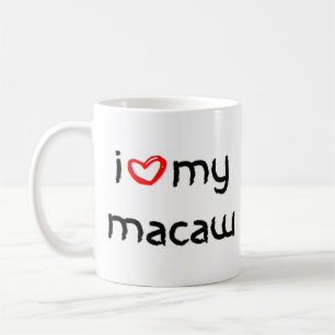macaw heart coffee mug