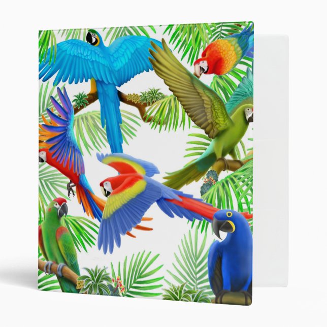 Macaw Jungle Avery Binder (Front/Inside)