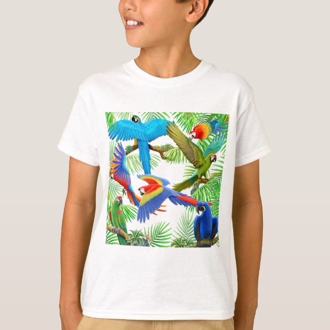 Macaw Jungle Kids T-Shirt (Front)
