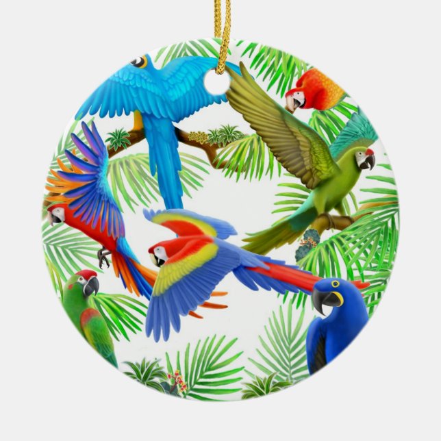 Macaw Jungle Ornament (Front)