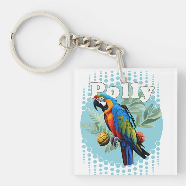 Macaw Keychain (Front)