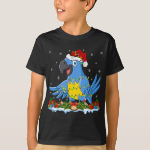 Macaw Lover Family Matching Santa Hat Macaw Christ T-Shirt