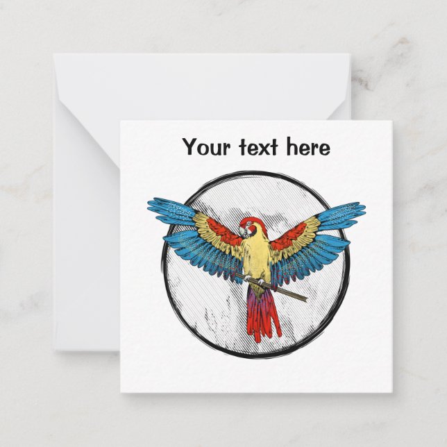 Macaw Parrot Card (Front)