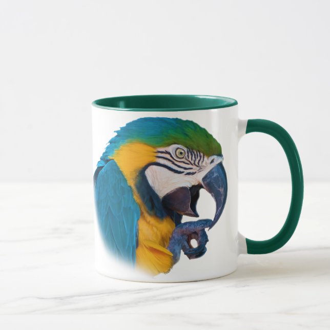 Macaw Parrot, Customizable Mug (Right)