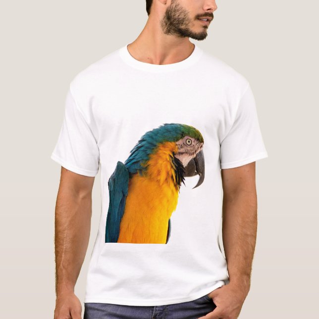 Macaw Parrot Photo T-Shirt (Front)