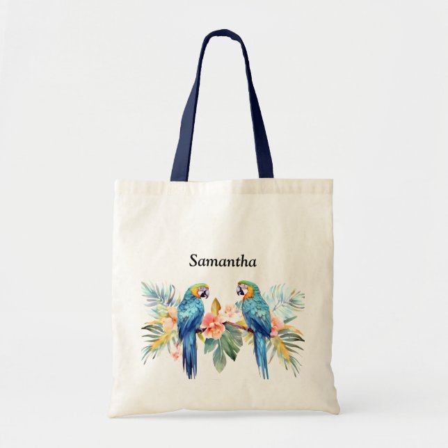 Macaw Parrot Sac fourre-tout personnalisé (Devant)