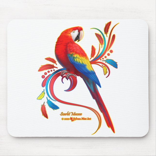 Macaw-Scarlet Mouse Pad (Front)