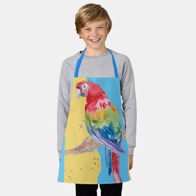 Macaws Macaw Parrot Tropical Colorful Boys Apron (Worn)