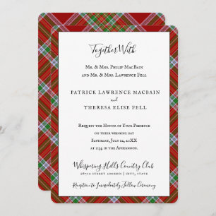 MacBain Clan Tartan Scottish Plaid Invitation