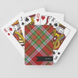MacBain MacBean Scottish Clan Tartan Plaid Playing Cards