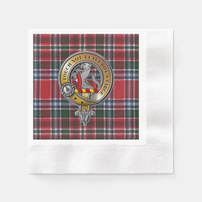 MacBain Tartan & Badge Napkin (Front)