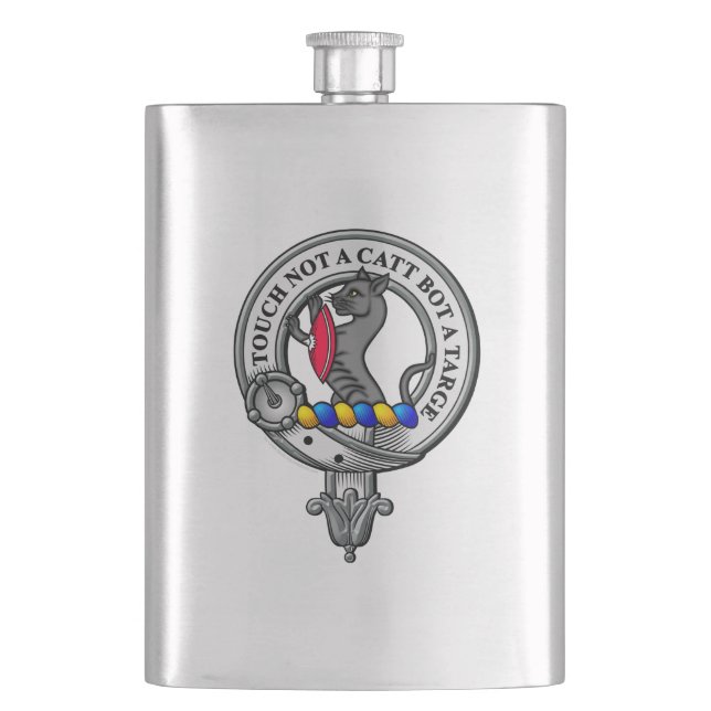 MacBainCrest Badge Hip Flask (Front)