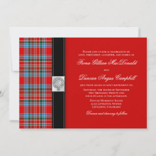 MacBean Ancient Tartan Faire-part de mariage