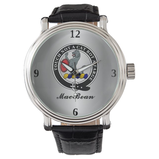 MacBean Clan Badge Personalized Watch (Front)