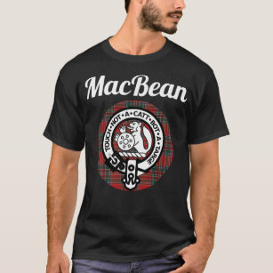 MacBean Clan Scottish Name Coat Of Arms Tartan T-Shirt