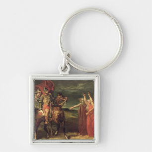 Macbeth and the Three Witches, 1855 Keychain