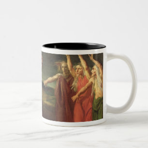 Macbeth and the Three Witches, 1855 Two-Tone Coffee Mug