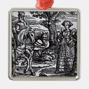 Macbeth, Banquo and the Three Witches Metal Ornament