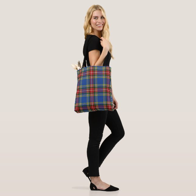 MacBeth Modern Tartan Plaid Scottish Colourful  Tote Bag (On Model)