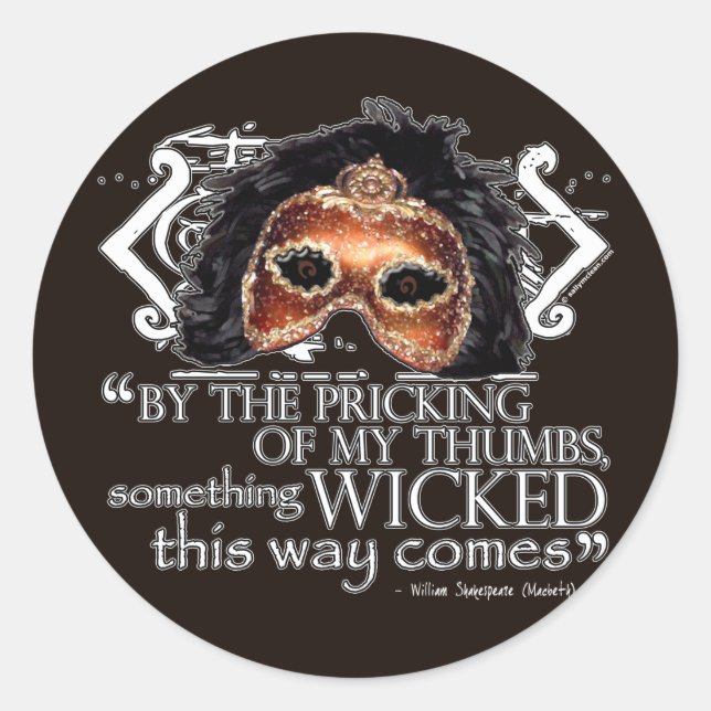 Macbeth Quote Classic Round Sticker (Front)