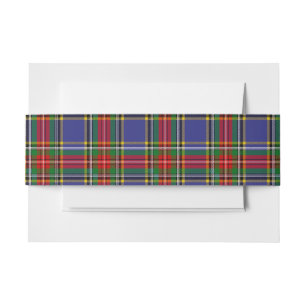MacBeth Scottish Tartan Belly Band Invitation Belly Band
