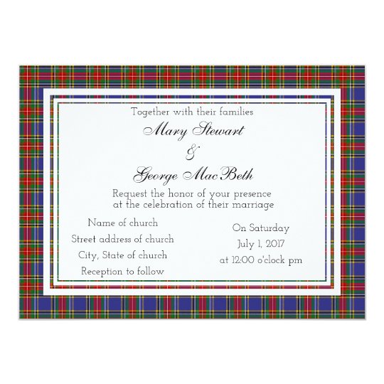 MacBeth Scottish Wedding Invitation