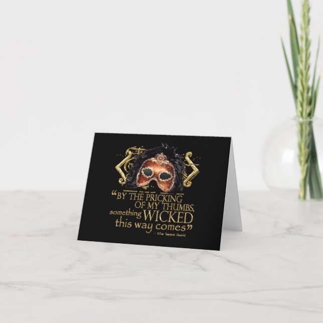 Macbeth "Something Wicked" Quote (Gold Version) Card (Front)