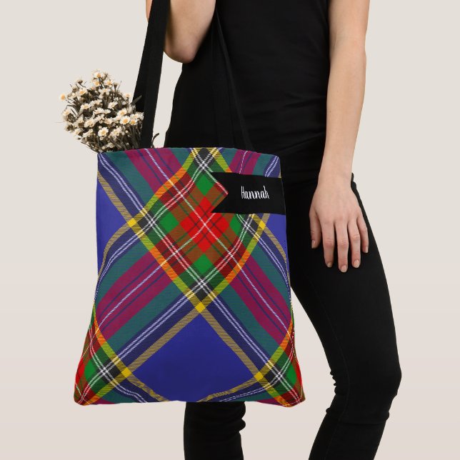 MacBeth Tartan Plaid Scottish Pattern Tote Bag (Close Up)