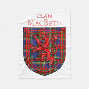 MacBeth Tartan Scottish Plaid Lion Rampant Fleece Blanket