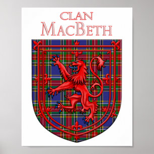 MacBeth Tartan Scottish Plaid Lion Rampant Poster