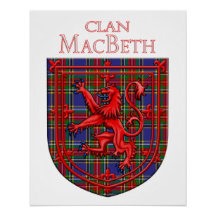 MacBeth Tartan Scottish Plaid Lion Rampant Poster